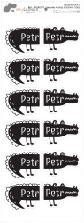 MA - CROCODIL etichete cu nume pentru încălțăminte 67x26 mm (12 buc.)
