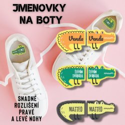 MA - KROKODIL névcímkék cipőre 67x26 mm (12 db)