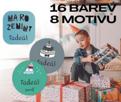 Etichete cu nume de ZI DE NAȘTERE pentru cadouri 15 buc.