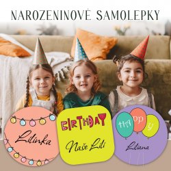 SZÜLETÉSNAPI névcímkék ajándékokra 15 db