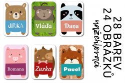 Vasalható ANIMAL névcímkék 22x32 mm (30 db)