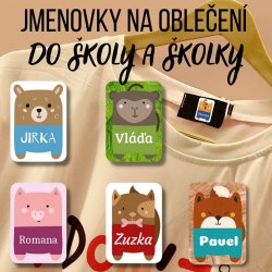 Vasalható ANIMAL névcímkék 22x32 mm (30 db)