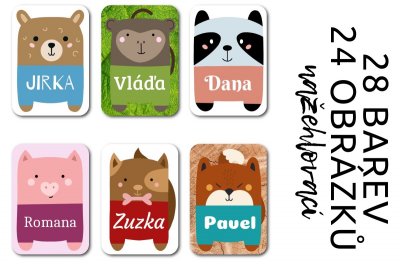Etichete cu nume termoadezive ANIMAL 22x32 mm (30 buc.)