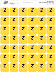 ALFABET etichete cu nume 23 mm (42 buc.)