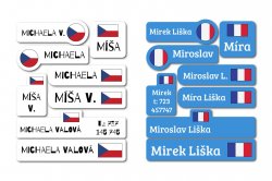 MA - ZÁSZLÓK készlet, kerékpáros matricák (16 db)