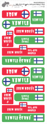 MA - ZÁSZLÓK készlet, kerékpáros matricák (16 db)