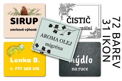 MA - ROLL-ON matricák KÉSZLET, 35x29 mm (12 db)