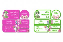 SCHOOL SET de etichete cu nume (42 buc.)