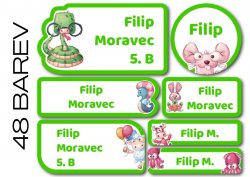 SCHOOL SET de etichete cu nume (42 buc.)