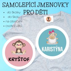 MA - MINI névcímkék ÁLLATKÁK 22 mm (21 db)