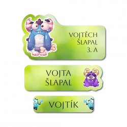 Etichete cu nume termoadezive MONSTER set (42 buc.)