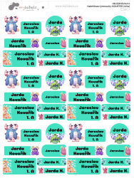 Etichete cu nume termoadezive MONSTER set (42 buc.)