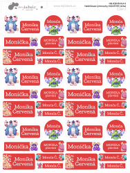 Etichete cu nume termoadezive MONSTER set (42 buc.)