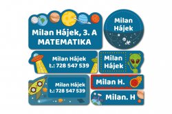 Set UNIVERS etichete cu nume (42 buc.)