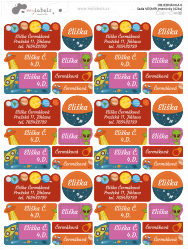 Set UNIVERS etichete cu nume (42 buc.)