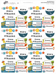 Set UNIVERS etichete cu nume (42 buc.)