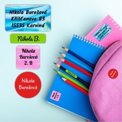 BASIC SET de etichete cu nume (42 buc.)