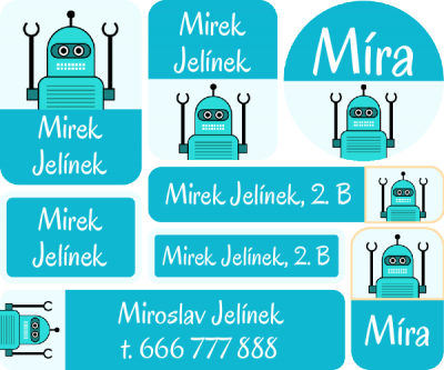 KIDS MINI névcímke-KÉSZLET (48 db)