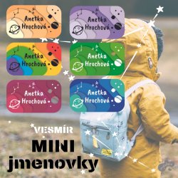 VESMÍR MINI štítky  24x14 mm (55ks)