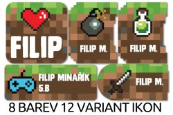 PIXELART névcímke-készlet (40 db)