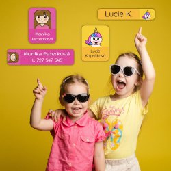 Etichete cu nume termoadezive KIDS SET (48 buc.)