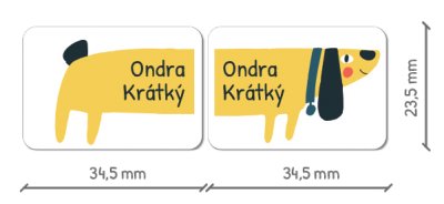 MA - KUTYA cipőre 69x23,5 mm (14 db)