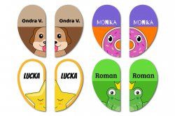 KIDS etichete cu nume pentru încălțăminte 22x41 mm (24 buc.)