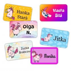MINI címkék UNICORN 25x15 mm (55 db)