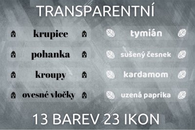 MA - DREPTUNGHI TRANSPARENT set 65x10 mm (15 buc.)