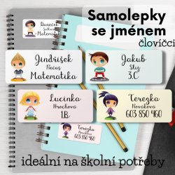 ČLOVÍČCI samolepky 45x20 mm (24ks)