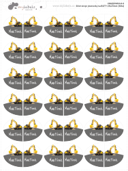 Erős gépek névcímkék CIPŐRE 29x23 mm (36 db)