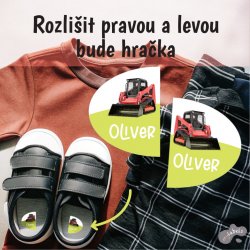 Erős gépek névcímkék CIPŐRE 29x23 mm (36 db)