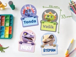 VASALHATÓ 3D Dinoszauruszok ruhákra 33x25 mm 25 db