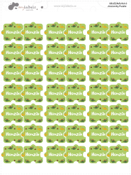 Etichete cu nume termoadezive puzzle 25 x 22 mm (42 buc.)
