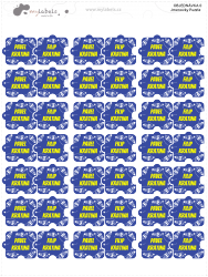 Vasalható puzzle névcímkék 25 x 22 mm (42 db)