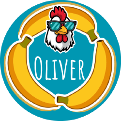 Chicken banana jmenovky 22mm (42ks)
