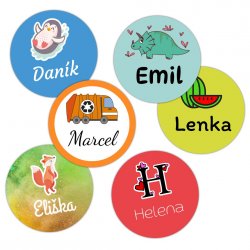 Nažehlovací značky pro rozlišení ložního prádla v mateřských školách - 30x30mm (20ks)