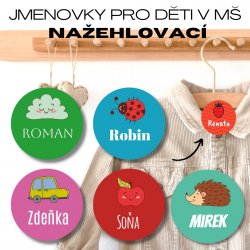 Nažehlovací značky pro rozlišení ložního prádla v mateřských školách - 30x30mm (20ks)