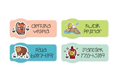 TABĂRĂ etichete cu nume 40x17 mm (27 buc.)