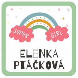 SUPEREROINĂ etichete MINI 22x22 mm (42 buc.)