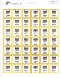 SZUPERHŐS MINI címkék 22x22 mm (42 db)