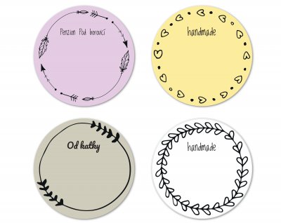 FELÍRHATÓ címke BOHO 47 mm (9 db)