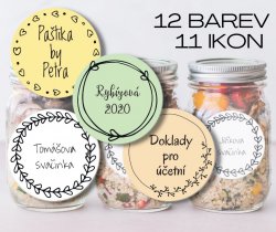 BOHO samolepky - DOMÁCNOST,  47mm (9ks)