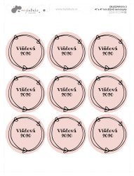 BOHO matricák - HÁZTARTÁS, 47 mm (9 db)