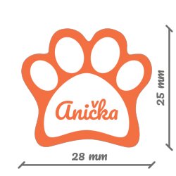 LĂBUȚĂ etichetă cu nume 28x25 mm (24 buc.)