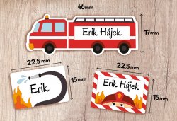 Set POMPIER etichete mini (45 buc.)