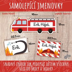 Set POMPIER etichete mini (45 buc.)